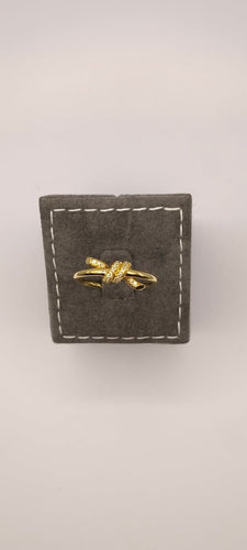 Bague Tiffany Knot - Bague en or jaune 18 carats sertie de diamants 58 Facettes Valuor Modèle-004