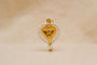 Pendentif Pendentif cœur en or jaune 18 carats avec ange et perles 58 Facettes 4230