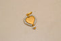 Pendentif Pendentif cœur en or jaune 18 carats avec ange et perles 58 Facettes 4230