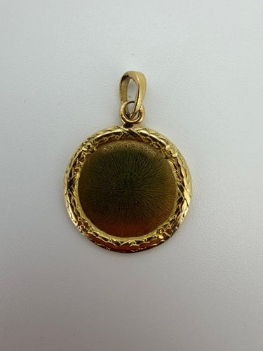 Pendentif A. Augis - Pendentif médaille d’amour en or 18k, diamants et rubis 58 Facettes AUGIS001