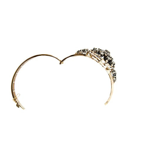 Bracelet Bracelet rigide émaillé à diamants en or rose 14 ct 58 Facettes 37288