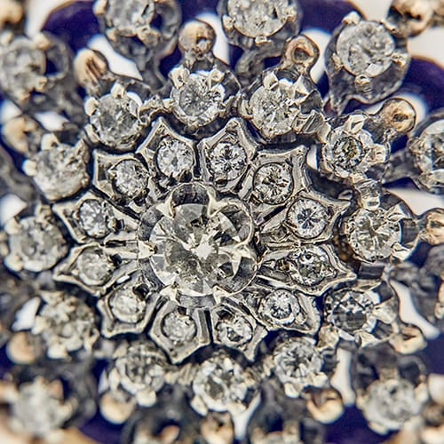 Bracelet Bracelet rigide émaillé à diamants en or rose 14 ct 58 Facettes 37288