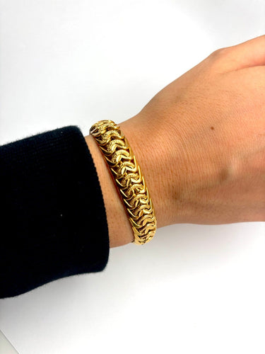 Bracelet Bracelet en or jaune 18 carats, maille américaine 58 Facettes M9579
