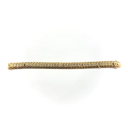 Bracelet Bracelet en or jaune 18 carats, maille américaine 58 Facettes M9579