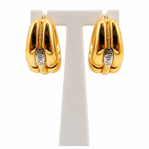 Boucles d'oreilles RAIKA - Boucles d’oreilles créoles en or jaune 18 carats 58 Facettes Boucles d'oreilles créoles en or jaune 18 k
