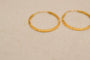 Boucles d'oreilles Créoles en or jaune 18 carats à double motif 58 Facettes 4248
