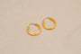 Boucles d'oreilles Créoles texturées et facettées en or jaune 18 carats 58 Facettes 4246