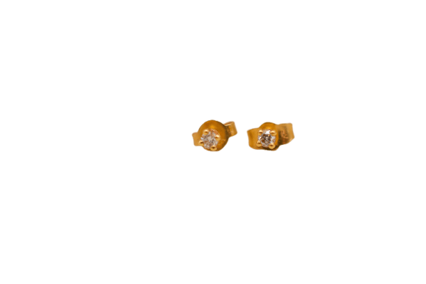 Boucles d'oreilles Puces d’oreilles en diamants taille brillant, or jaune 18k 58 Facettes 4227B