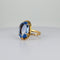 Bague 53 Bague en or jaune 18k avec topaze bleue ovale de 5,7 ct 58 Facettes 2609008