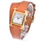 Montre Hermès - Montre Heure H à quartz en métal plaqué et cuir 58 Facettes ct0aknazuw