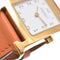 Montre Hermès - Montre Heure H à quartz en métal plaqué et cuir 58 Facettes ct0aknazuw