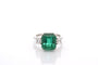 Bague 53 Bague émeraude 5,84 ct et diamants en platine 58 Facettes 27217-27357-27248-27249