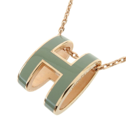 Collier Hermès - Pendentif Pop H avec chaîne en or rose et émail 58 Facettes kss5aast8s