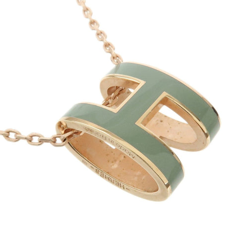 Collier Hermès - Pendentif Pop H avec chaîne en or rose et émail 58 Facettes kss5aast8s