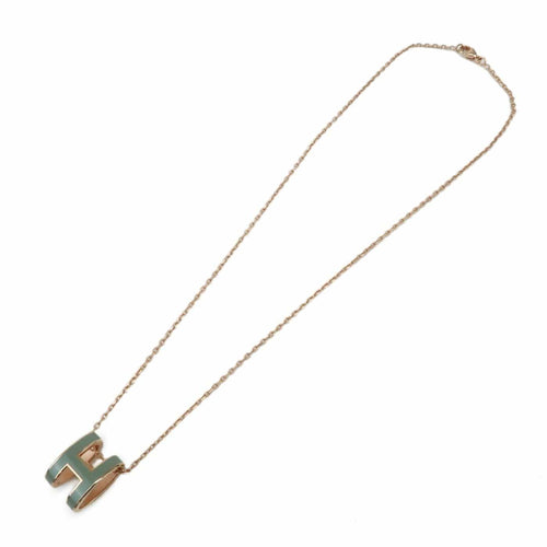 Collier Hermès - Pendentif Pop H avec chaîne en or rose et émail 58 Facettes kss5aast8s