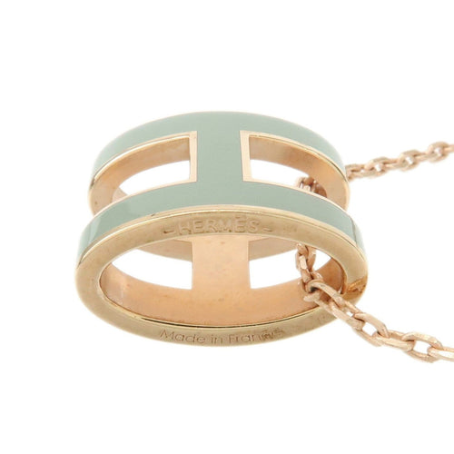 Collier Hermès - Pendentif Pop H avec chaîne en or rose et émail 58 Facettes kss5aast8s