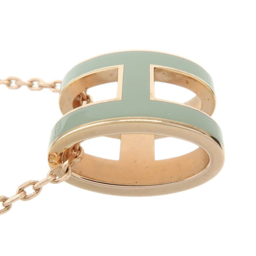 Collier Hermès - Pendentif Pop H avec chaîne en or rose et émail 58 Facettes kss5aast8s