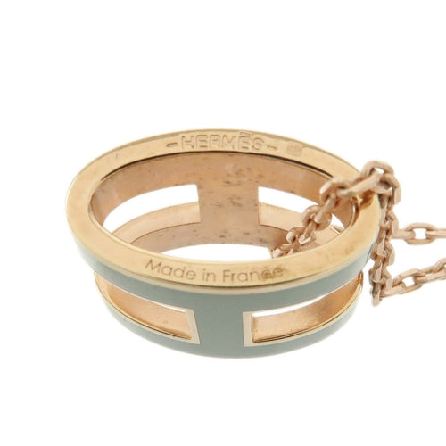 Collier Hermès - Pendentif Pop H avec chaîne en or rose et émail 58 Facettes kss5aast8s