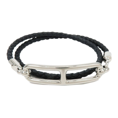 Bracelet Hermès - Bracelet Roulis double tour en cuir tressé 58 Facettes hdrilud7d7