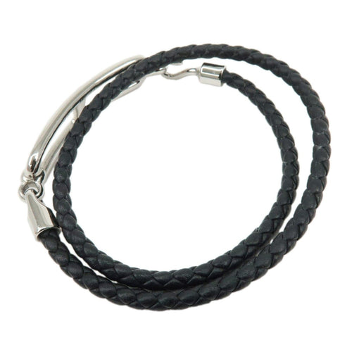Bracelet Hermès - Bracelet Roulis double tour en cuir tressé 58 Facettes hdrilud7d7