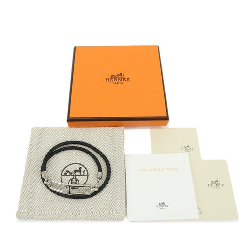 Bracelet Hermès - Bracelet Roulis double tour en cuir tressé 58 Facettes hdrilud7d7