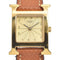 Montre Hermès Heure H - Montre à quartz en métal plaqué et cuir 58 Facettes gzaqb7zv04