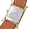 Montre Hermès Heure H - Montre à quartz en métal plaqué et cuir 58 Facettes gzaqb7zv04