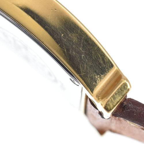 Montre Hermès Heure H - Montre à quartz en métal plaqué et cuir 58 Facettes gzaqb7zv04