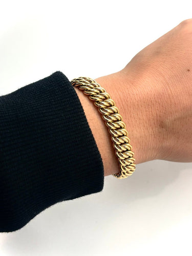 Bracelet Bracelet maille américaine en or jaune 18 carats 58 Facettes M9579B