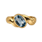 Bague 55 Bague en or jaune 14 carats avec aigue-marine ovale 58 Facettes 2606049
