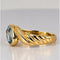 Bague 55 Bague en or jaune 14 carats avec aigue-marine ovale 58 Facettes 2606049