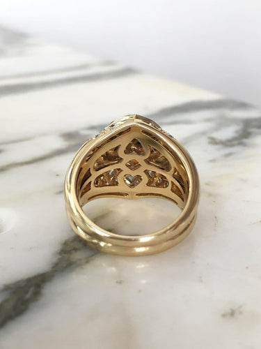 Bague 54 Bague Toi et Moi en or jaune 18k, saphirs et diamants 58 Facettes 301