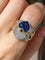 Bague 54 Bague Toi et Moi en or jaune 18k, saphirs et diamants 58 Facettes 301