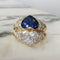 Bague 54 Bague Toi et Moi en or jaune 18k, saphirs et diamants 58 Facettes 301