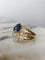 Bague 54 Bague Toi et Moi en or jaune 18k, saphirs et diamants 58 Facettes 301