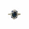 Bague 53 Bague Art déco en or jaune 18k et platine, saphir et diamants 58 Facettes 302