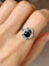 Bague 53 Bague Art déco en or jaune 18k et platine, saphir et diamants 58 Facettes 302