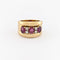 Bague 54 Bague bandeau en or jaune 18 carats, rubis et diamants 58 Facettes 38065