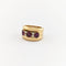 Bague 54 Bague bandeau en or jaune 18 carats, rubis et diamants 58 Facettes 38065
