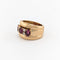 Bague 54 Bague bandeau en or jaune 18 carats, rubis et diamants 58 Facettes 38065