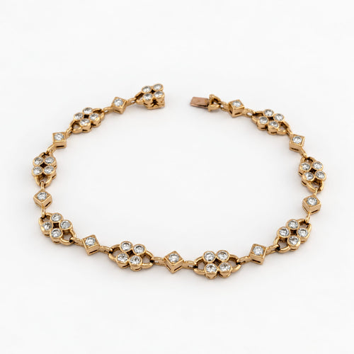 Bracelet O.J. Perrin - Bracelet en or jaune 18 carats serti de diamants 58 Facettes 38023