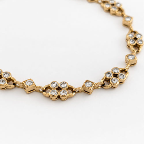 Bracelet O.J. Perrin - Bracelet en or jaune 18 carats serti de diamants 58 Facettes 38023