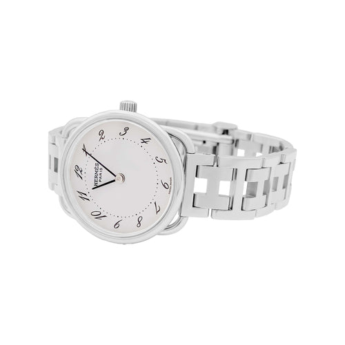 Montre Hermès - Montre Arceau en acier, petit modèle 58 Facettes 35985