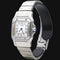 Montre Cartier - Montre Santos de Cartier Galbée 58 Facettes MT46673