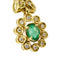 Boucles d'oreilles Boucles d'oreilles pendantes fleur en or jaune 18 ct, émeraudes et diamants 58 Facettes 37119