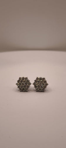 Boucles d'oreilles Honeycomb - Boucle d’oreille en or blanc 18k 58 Facettes Valuor Modèle-005