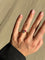Bague 57 Bague toi et moi en or jaune 18 carats, diamant taille ancienne et rubis 58 Facettes 455