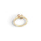Bague 57 Bague toi et moi en or jaune 18 carats, diamant taille ancienne et rubis 58 Facettes 455
