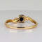 Bague 56 Bague en or jaune 14 carats, saphir bleu ovale et diamants 58 Facettes 2609001