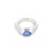 Bague 55 Bague bandeau en or blanc 18 carats, saphir et diamants 58 Facettes 456
